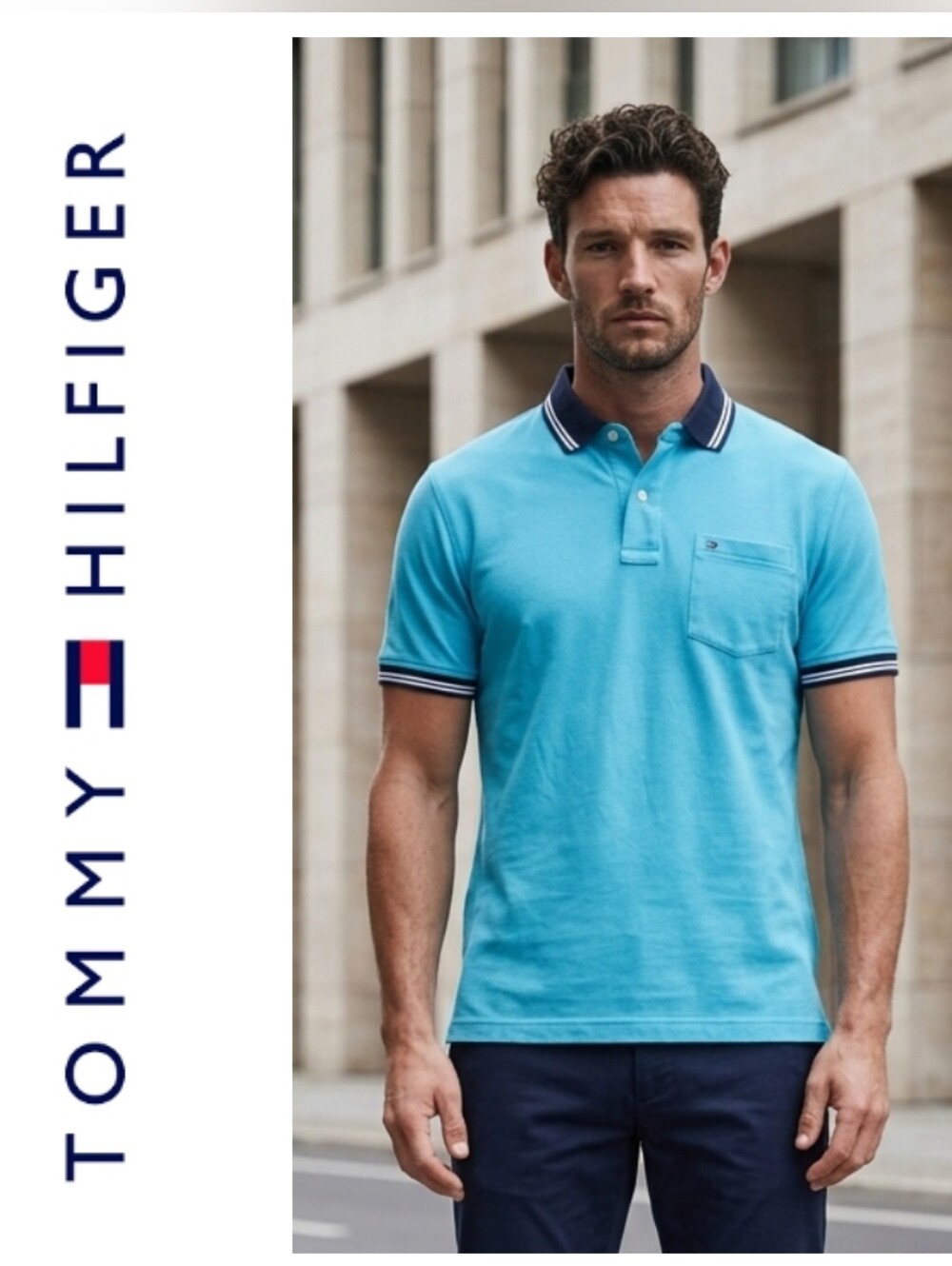 Tommy Hilfiger Aqua Blue Polo